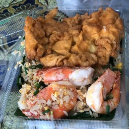 ข้าวผัดกุ้ง+ไข่เจียว