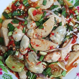 ยำหน้าบานหอยนางรม หมูยอ