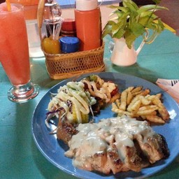 สเต๊กไก่พริกไทยดำ