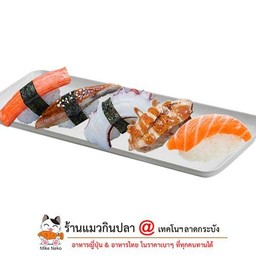 ซูชิแบบชุด 6 ชิ้น แมวกินปลาชุด 4