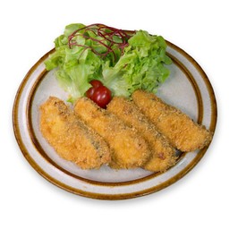 ปลาแซลมอนชุบแป้งทอด