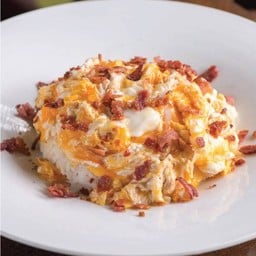 ข้าวไข่ขยี้เบค่อนกรอบ