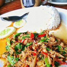 ข้าวผัดกระเพราทูน่าคลุก