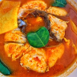 แกงเหลืองปลากระพงหน่อไม้ดอง