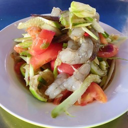 ส้มตำแตงกุ้งสด