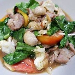 ผัดผักรวมมิตรหมู