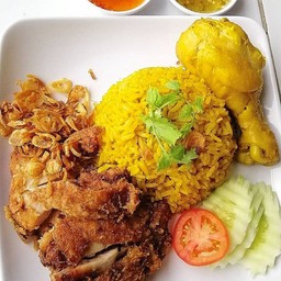 ข้าวหมกไก่ต้ม+ไก่ทอด