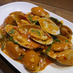 หอยลายผัดพริกเผา