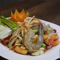 ตำกุ้งสด