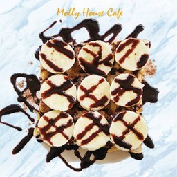 ขนมปังปิ้งกล้วย + ช็อคโกแลต