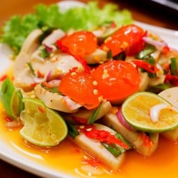 ยำหมูยอไข่แดงน้ำปลาร้า