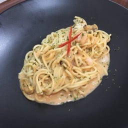 สปาเก็ตตี้ ซีฟู้ด ครีมมะเขือเทศ