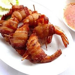 กุ้งพันเบคอน