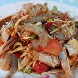 ตำกุ้งสด