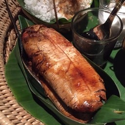 กล้วยปิ้ง Grilled Banana with Brown Sugar Sauce