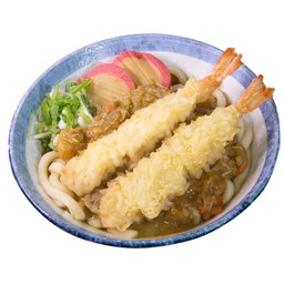 แกงกระหรี่อุด้งกุ้งทอดเทมปุระ