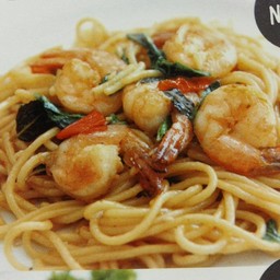 สปาเก็ตตี้ผัดขี้เมา (Spaghetti Spicy Chili Basil)