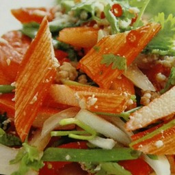 ยำปูอัดแซ่บ (Spicy Crab Stick Salad)