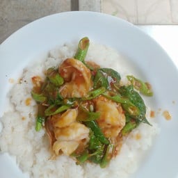 ข้าวกระเพรากุ้ง