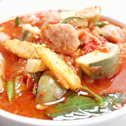 แกงป่าลูกชิ้นปลากราย