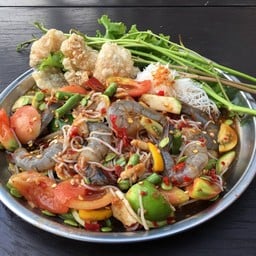 ยำซั่วน้ำปลาร้ากุ้งสด