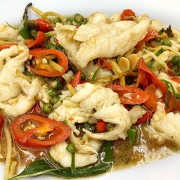 Stir-fried Fish with Spicy Herbs