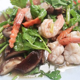 เห็มหอมสดผัดกุ้ง