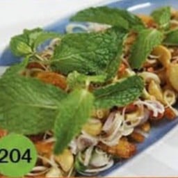 ยำตะไคร้กุ้งเสียบ