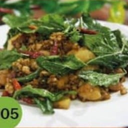 เต้าหู้ผัดกะเพรากรอบ