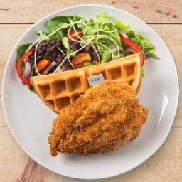 อกไก่บัตเตอร์ฟรายวอฟเฟิล