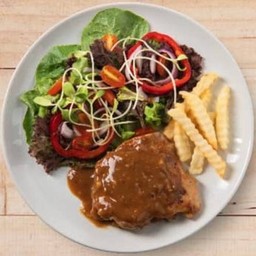 สเต็กไก่ราดซอสเกวี่