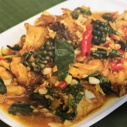 ผัดฉ่าปลากะพง