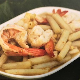 ไหลบัวผัดกุ้ง