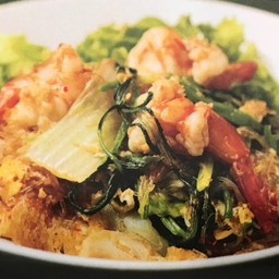 สุกี้แห้งกุ้ง  泰式干锅(虾仁）