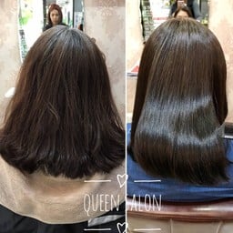 สีน้ำตาลธรรมชาติ 🦉 ซูมเอาแล้วจะเห็นว่าไม่ธรรมดานะแจ๊ะ 💕💕💘  #queensalon #Orga