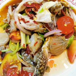 ยำปลาร้าแซ่บ ปูม้า+ไข่แดงเค็ม