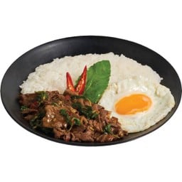 E18 - ข้าวกระเพราะวากิวไข่ดาว