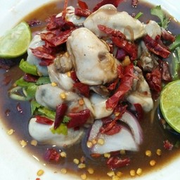 ยำปลาร้าแซ่บ หอยนางรม