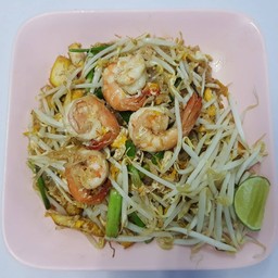 ผัดไทกุ้งสด