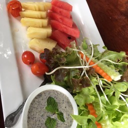 สลัดอาหารเช้า น้ำสลัดอร่อยมาก