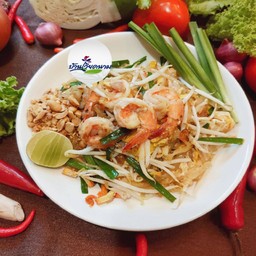 ผัดไทยกุ้งสด