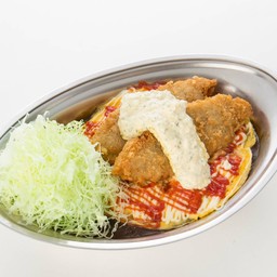 Omelette Fried Cod Fish Curry Rice