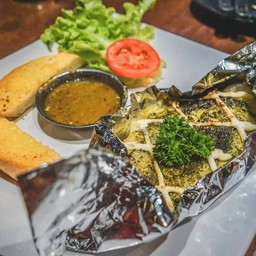 สเต็กปลาอบเพสโต้ Fish-Pesto