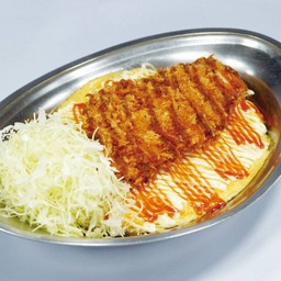 Omelette Kurobuta Katsu Curry Rice