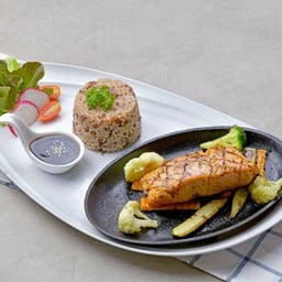 สเต็กแซลมอนเทอริยากอซอส