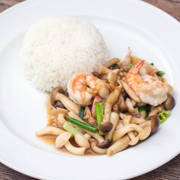 ผัดเห็ดญี่ปุ่น(ราดข้าว)