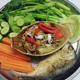 ชุดน้ำพริกปลาทูแห้ง+ ปลาทู เพื่อสุขภาพ