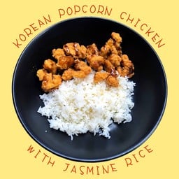 Korean Popcorn Chicken With Rice