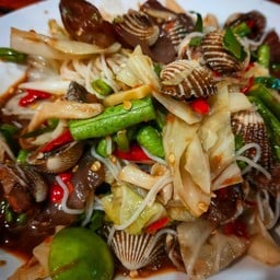 ตำซั่วหอยแครง+เห็ดรวม