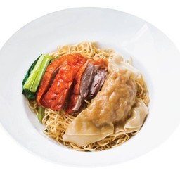 บะหมี่เกี๊ยวจัมโบ้เป็ดย่างฮ่องกง